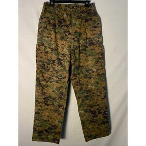 Y2K Green Military Camouflage Cargo Pants Straight Leg Men's Size 31